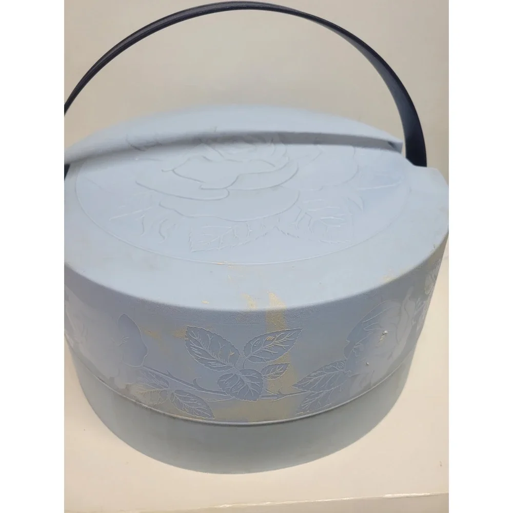 Vintage Artex &‎ Tri-Chem Caddy Liquid Embroidery Paint blue Rose